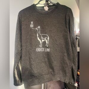 Kendrick Llama "Ya Bish" Hip Hop Graphic Crewneck Sweatshirt - US S
